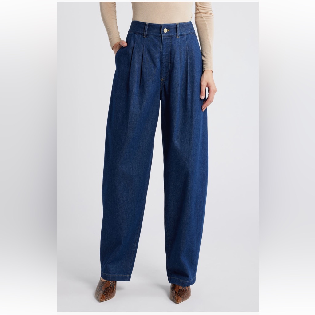 Frame Denim High-Rise Tapered Trouser Jeans Rinse Wash Size 26 Nwt